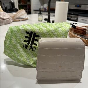 JW PEI White Croc-Embossed Women's Bag